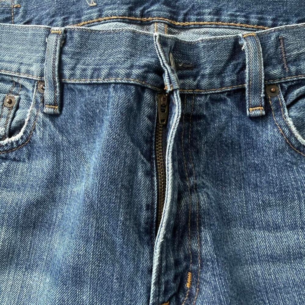 Polo Ralph Lauren Denim & Supply Repaired Patch Slim Straight Jeans Size 34x29.5 - Picture 6 of 8